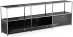 Modern Storage Cabinet Black G Versatile Free-Standing Organizer - Image 4