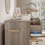 Xixini Dresser for Bedroom, 6 Drawer Wide Modern Chest of Drawers with X-Shaped Sturdy Base, Wood Double Dresser Closet Clothes Storage Organizer, Wooden TV Stand for Living Room, Hallway, Grey - Image 5