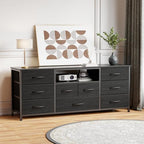 Furnulem 55" Dresser for Bedroom, 9 Drawer Dresser TV Stand for 55"-65" TV - Image 5