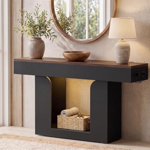 Homieasy Console Table, 47" Entryway Table with Charging Station by Homieasy