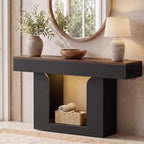 Homieasy Console Table, 47" Entryway Table with Charging Station by Homieasy