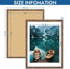 Hongkee 18x24 Frame Set of 4, 18 x 24 Rustic Brown Wood Style(Mat 16x20) - Image 3