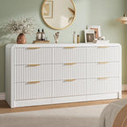 Decofy Fluted 9 Drawers Dresser, 63'' Wide Chest of Drawers for Bedroom by Decofy