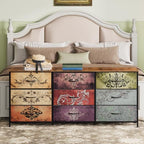 WLIVE Dresser TV Stand for 75 Inch TV, 9 Drawer Dresser for Bedroom - Image 4
