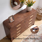 Curved Drawer Dresser for Bedroom with 8 Drawers, 54'' Wide Chest of Drawer - Image 6