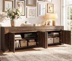 YITAHOME 70 Inch TV Stand with Storage Doors for up to 80" TVs, Dark Walnut - Image 3
