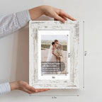 Hongkee 4x6 Picture Frame Set of 4, Made of Real Glass and Multicolour Frame, 4 by 6 Photo for Wall or Tabletop - Display Picture 3.5x5 with Mat or 4x6 Without Mat - Image 2