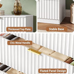 47.2" Wide Fluted 6 Drawer Dresser for Bedroom, White - Image 4