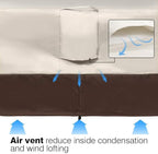 VAILGE 2-Seater Heavy Duty Patio Deep Bench Loveseat Cover, 100% Waterproof - Image 7