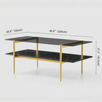 LumFurn Rectangle Coffee Table for Living Room, Mid-Century Modern Design - Image 2