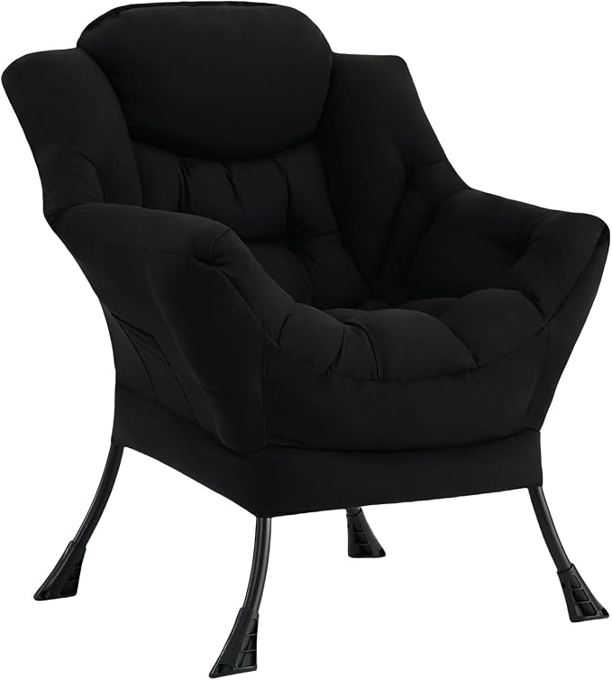 Lazy Chair, Modern Soft Reading Chair Accent Contemporary Sofa Chair by SESHINELL