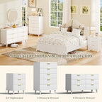 Modern Dressers and Nightstands Set 4-Piece, 2 Nightstands + 5 + 6-Drawers - Image 6
