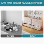 LUMTOK 10 Drawers Dresser with Fabric Bins for Bedroom,Closets，Dark Gray - Image 7