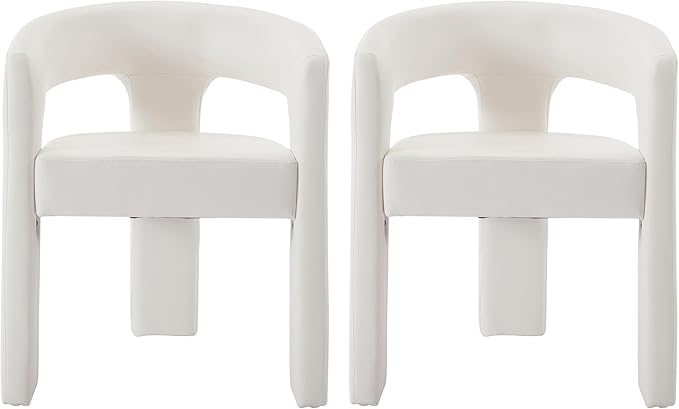 VESCASA Faux Leather Barrel Dining Chair by VESCASA