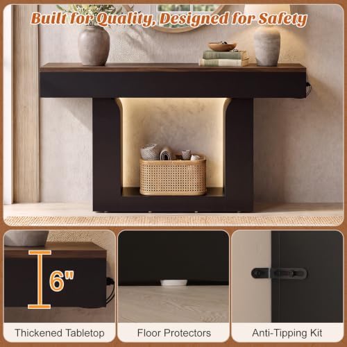 Homieasy Console Table, 47" Entryway Table with Charging Station - Image 7