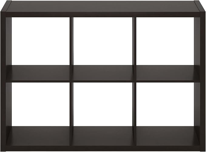 Furinno Cubicle Book Shelf, 6-Cube Bookshelf, Extra Thick Frame Horizontally & - Image 13
