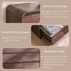 Aitjunz Modern 6 Drawers Dresser for Bedroom, 47" Wide Wood Dressers, Brown - Image 5