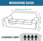 H.VERSAILTEX High Stretch Sofa Slipcover 4 Piece Cover Velvet Furniture - Image 2