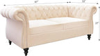 Mid-Century 2 Seater Sofa, Velvet Loveseat - Image 2