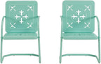 Crosley Furniture Azalea 2-Piece Outdoor Chair Set, Vintage Retro Metal Patio - Image 4