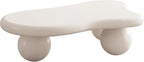 40” Cloud Coffee Table with 3 Ball Legs, Modern Irregular Center Table - Image 9
