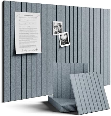Fluxynara 36" x 24" Large Felt Bulletin Board, Blue Gray by FLUXYNARA