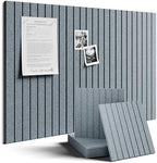 Fluxynara 36" x 24" Large Felt Bulletin Board, Blue Gray by FLUXYNARA