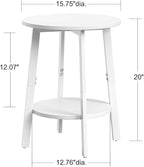 sthmec Side Table, Small Round End Table - Image 3