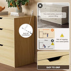 YESHOMY Dresser for Bedroom, 47.2" Modern Wood Chest with 6 Drawers - Image 4