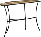 Half Circle Side Table 43.3x15.7x30.3 Inches Solid Reclaimed Wood - Image 5