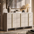 ModernMate Fluted 9 Drawer Dresser for Bedroom, 64.2" Wide White Chest of Drawers, Modern Wood Storage Cabinet with Metal Handles, Anti-Tip Clothes Organizer, Grey by ModernMate