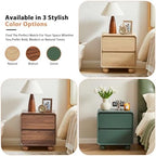 AVZEAR Modern 2 Drawer Dresser, 2 Drawer Nightstand Small Wooden Dresser Chest of Drawers, Handle Free & Curved Profile Design Sofa End Table for Living Room, Nursery, Walnut - Image 6