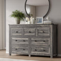 BORNOON 7-Drawer Dresser, Modern Wooden Storage Chest of Drawers, Dresser TV Stand, Wood Drawer Organizer with Metal Handles for Bedroom, Living Room, Hallway by BORNOON