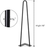SMARTSTANDARD 18 Inch Heavy Duty Hairpin Furniture Legs, Metal Home DIY Projects - Image 8