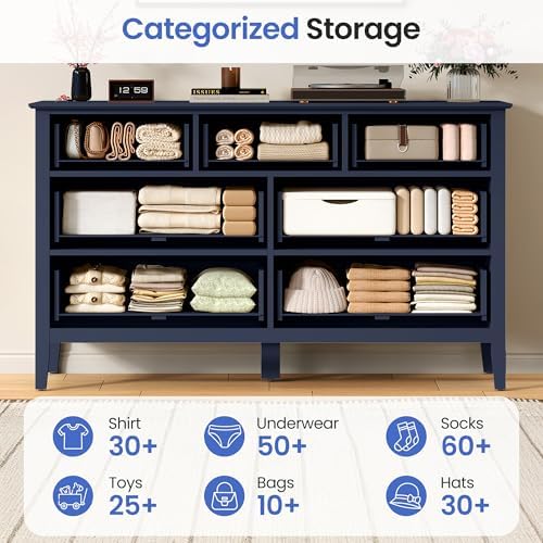 RoyalCraft 7 Drawer Dresser for Bedroom, 53" Wide, Wooden Chest of Drawers - Image 5