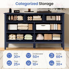 RoyalCraft 7 Drawer Dresser for Bedroom, 53" Wide, Wooden Chest of Drawers - Image 5