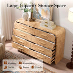 Curved Drawer Dresser for Bedroom with 8 Drawers, 54'' Wide Chest of Drawer - Image 4