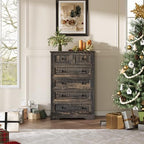 Farmhouse 6 Drawers Dresser Chests for Bedroom,Tall Chest of Drawers - Image 3