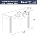 Grain Wood Furniture Montauk Desk/Dressing Table, Rustic Walnut - Image 2