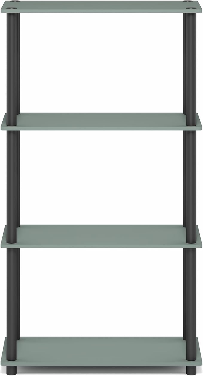 Furinno Turn-N-Tube Storage Shelves, 4-Tier Toolless Book Shelf, Corner Shelf - Image 8