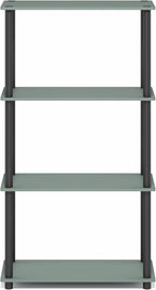 Furinno Turn-N-Tube Storage Shelves, 4-Tier Toolless Book Shelf, Corner Shelf - Image 8