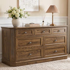 7 Drawers Dresser for Bedroom, 54" Wide Chest of Drawers w/Charging Station by Unknown