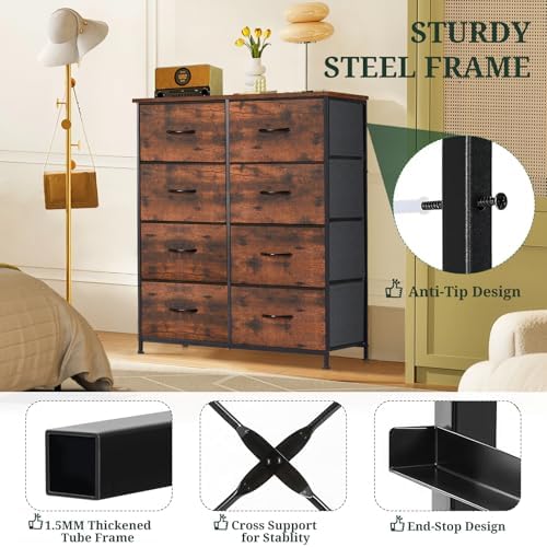 8-Drawer Dresser for Bedroom, Anti-Tip Tall Storage Organizer - Image 4