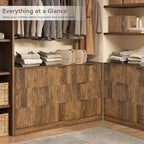 Walnut 7 Drawer Dresser for Bedroom, Fluted Modern Chest of Drawers - Image 3