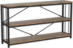 LVB Rustic 3 Tier Entryway Table, Industrial Long Wood Sofa Table Behind Couch - Image 4