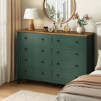 CARPETNAL 55" Green Dresser for Bedroom with 8 Drawer & Deep Drawers - Image 3