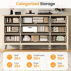 RoyalCraft Fluted Dresser for Bedroom with 9 Drawers, 59" Wide Long Dresser - Image 5