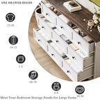 Farmhouse 9 Drawers Dresser Chests for Bedroom, White 9 Drawers TV Stand - Image 5