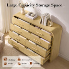 Curved Drawer Dresser for Bedroom with 8 Drawers, 54'' Wide Chest of Drawer - Image 5