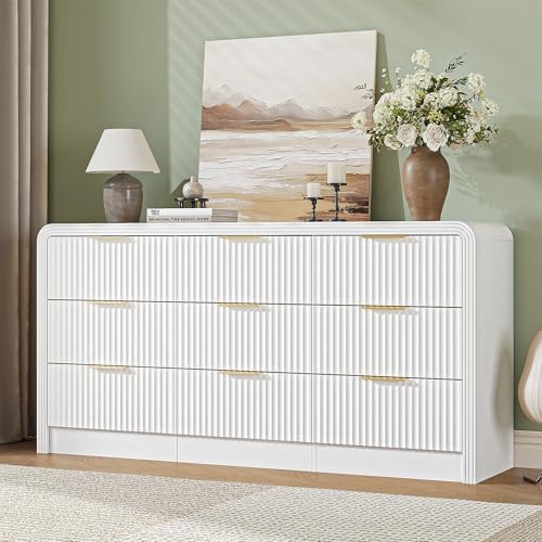 Decofy Fluted 9 Drawers Dresser, 63'' Wide Chest of Drawers for Bedroom - Image 6